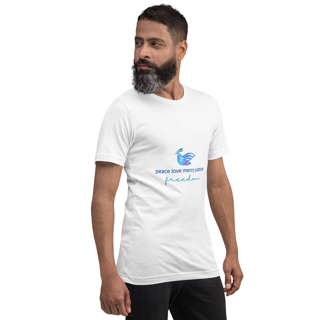 Five Values | Lightweight Cotton T-Shirt - White, Sizes XS-5XL